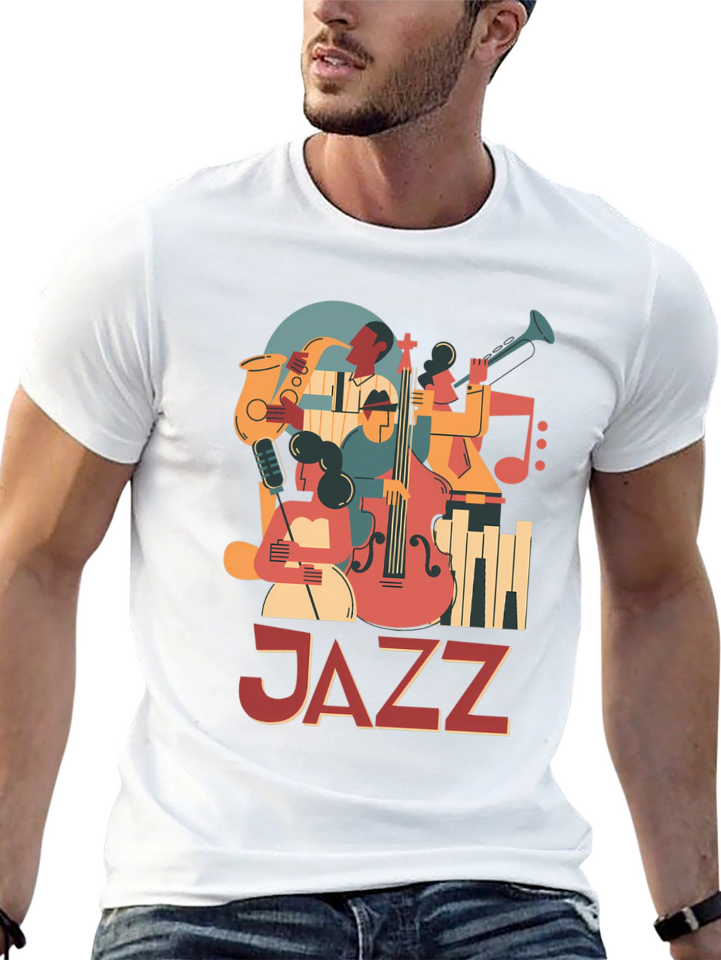 JAZZ Graphic Tee: Retro Music Lover T-Shirt