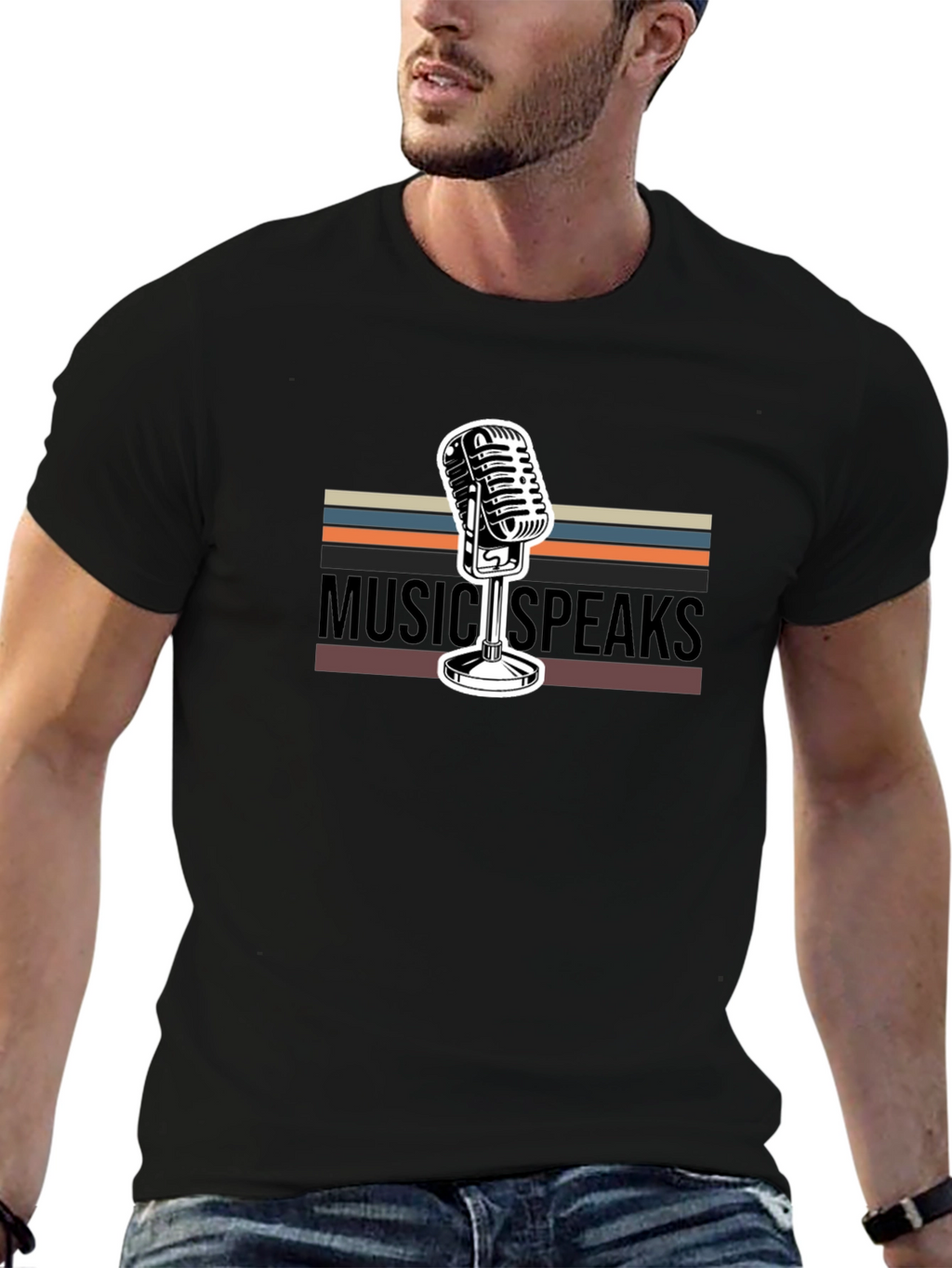 Music Speaks Graphic Tee - Retro Style