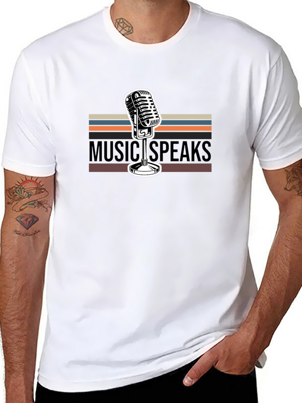 Music Speaks Graphic Tee - Retro Style
