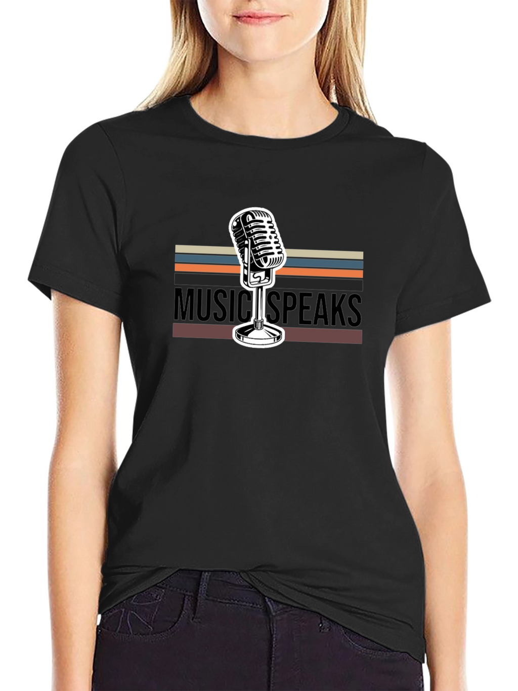 Music Speaks Graphic Tee - Retro Style
