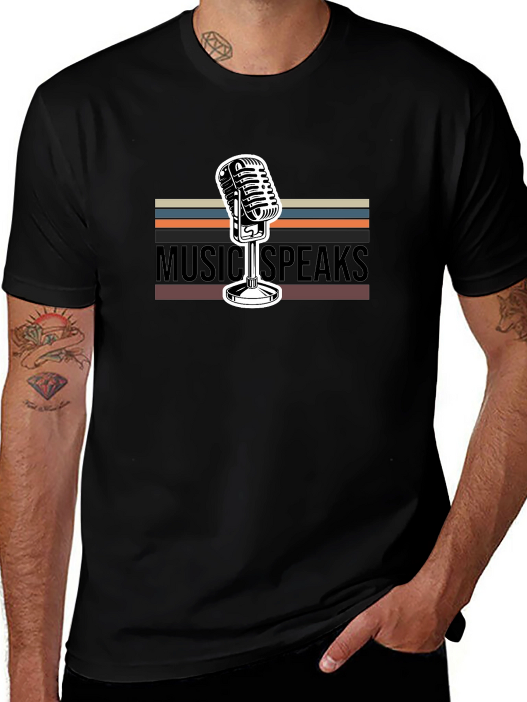 Music Speaks Graphic Tee - Retro Style