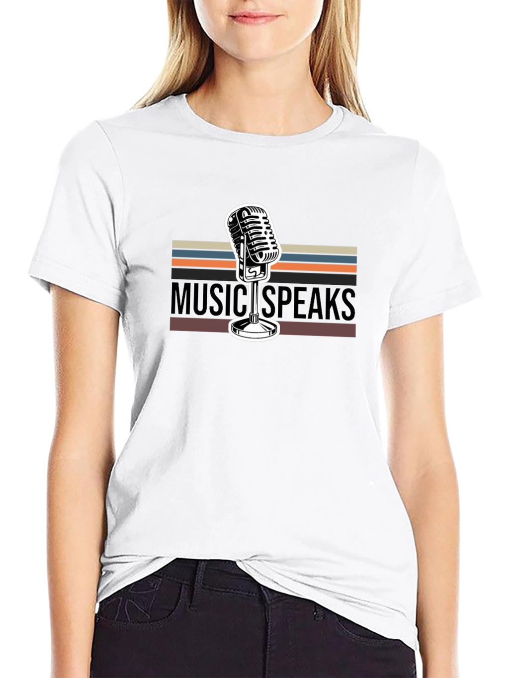 Music Speaks Graphic Tee - Retro Style