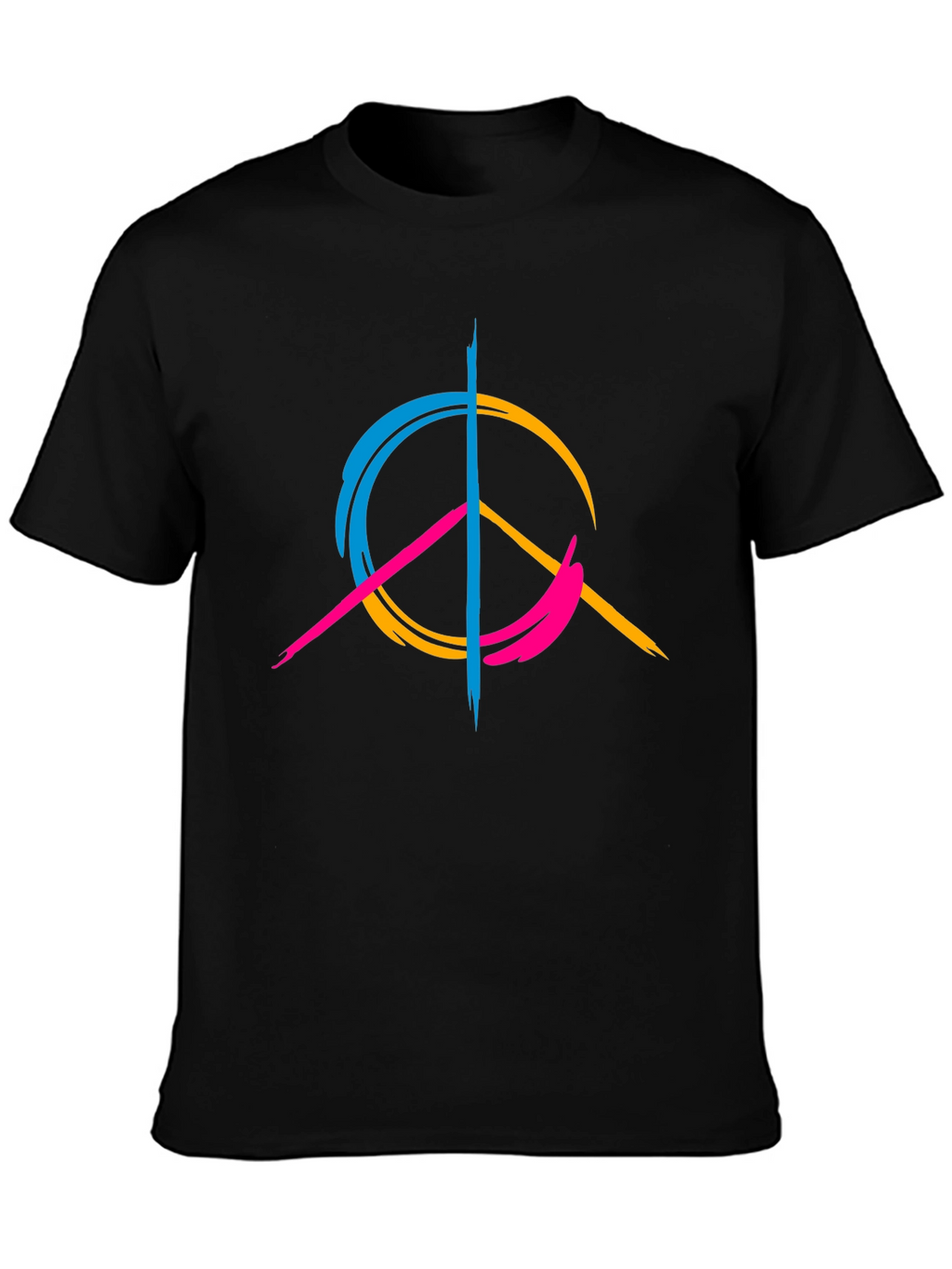 Peace Sign Graphic Tee - Modern Design Casual Wear