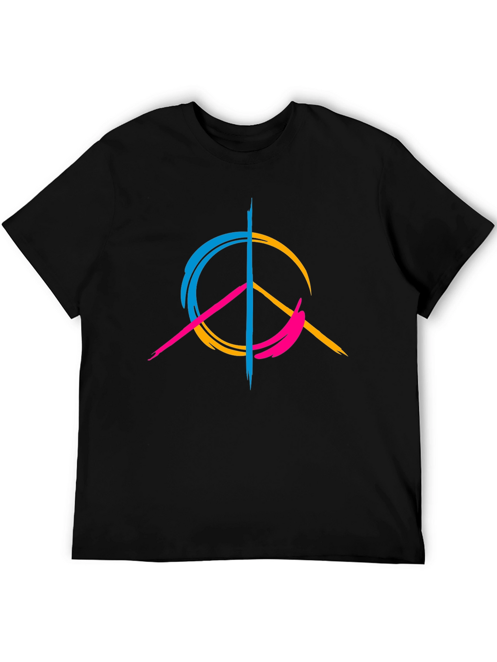 Peace Sign Graphic Tee - Modern Design Casual Wear