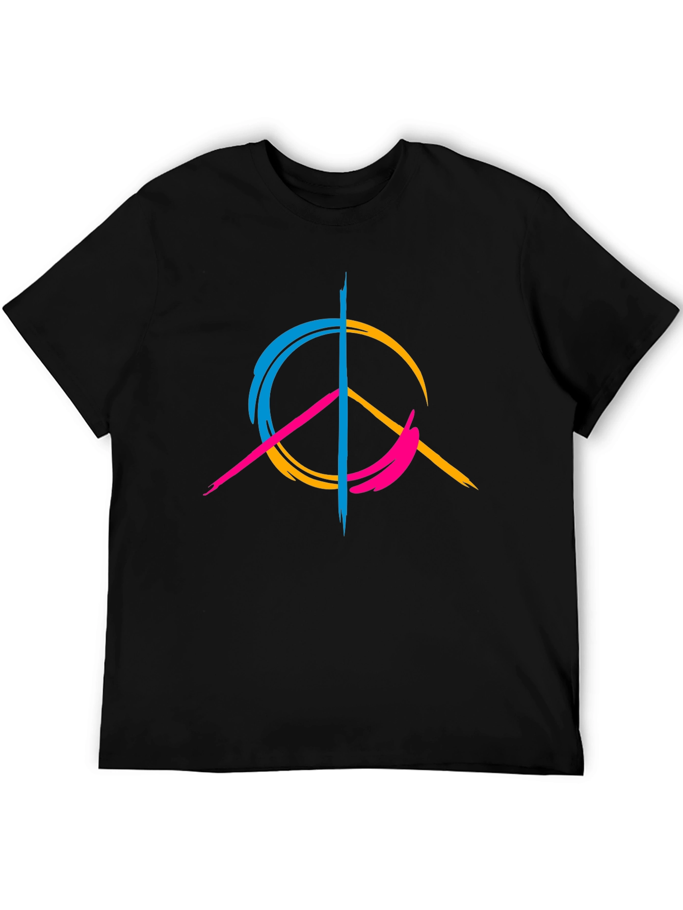 Peace Sign Graphic Tee - Modern Design Casual Wear