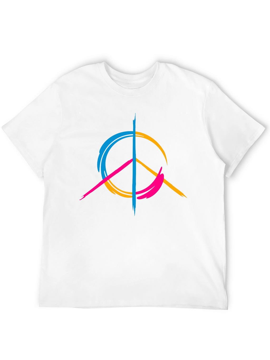 Peace Sign Graphic Tee - Modern Design Casual Wear
