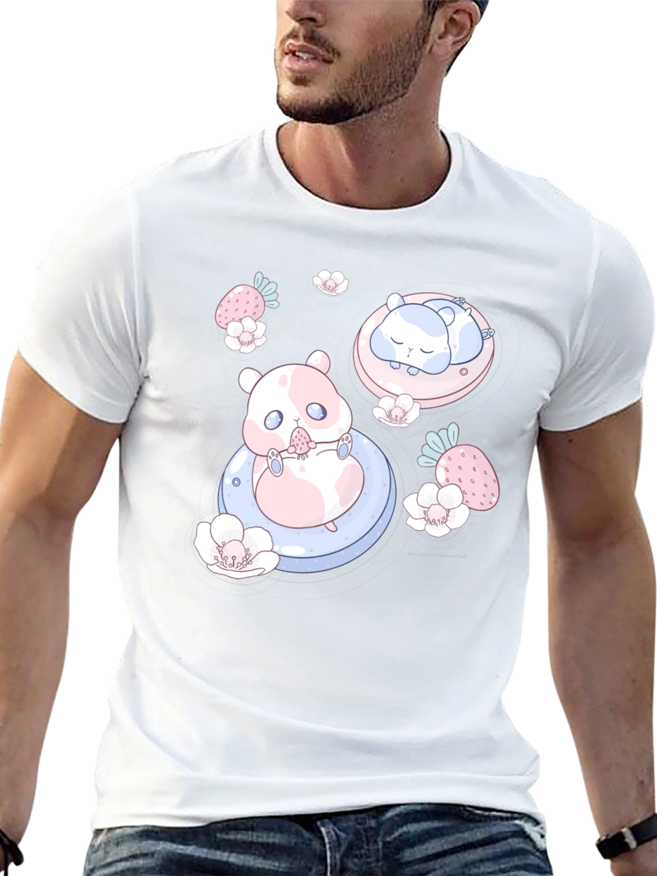 Cute Hamster Graphic Tee - Kawaii Style