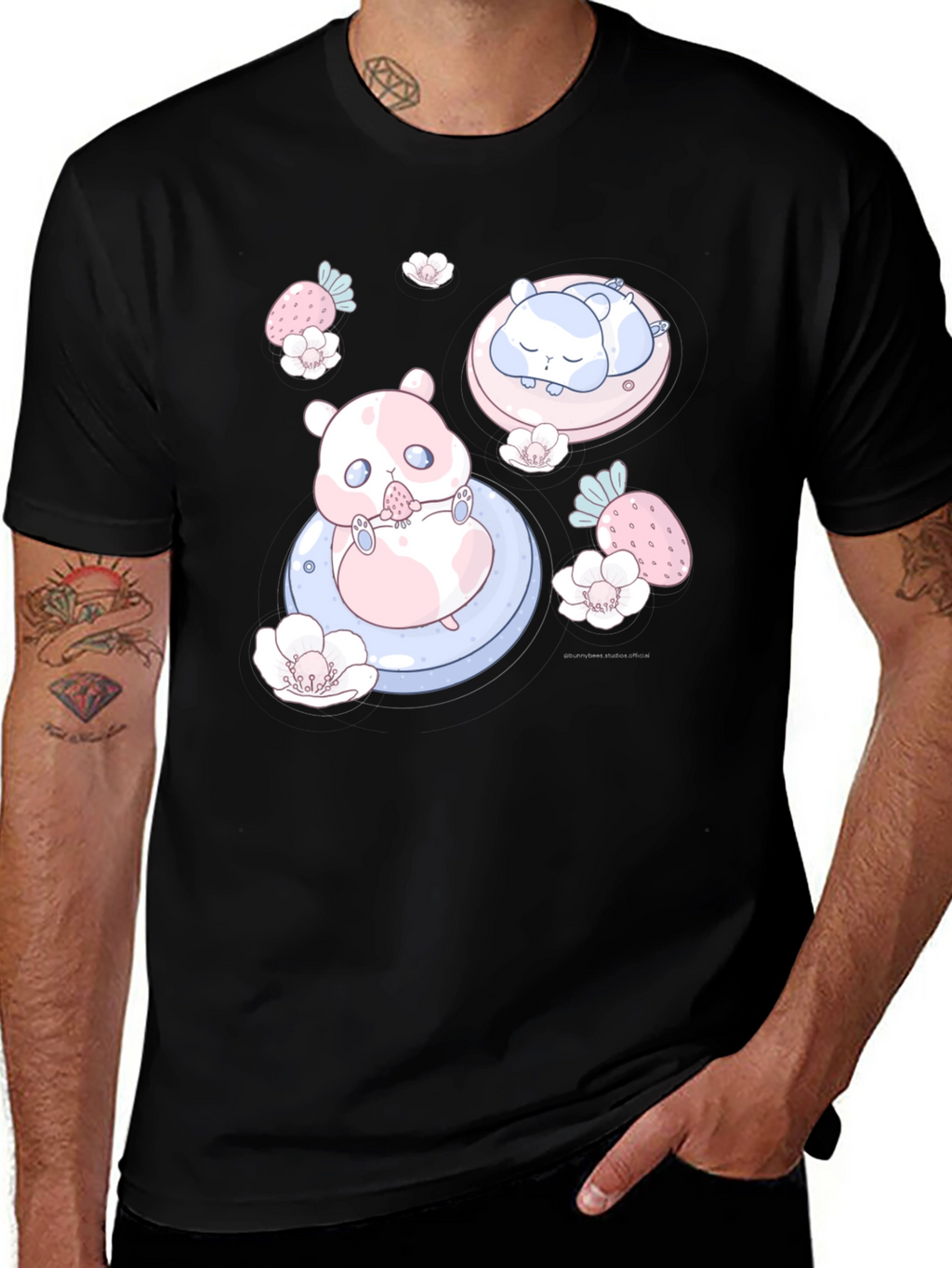 Cute Hamster Graphic Tee - Kawaii Style