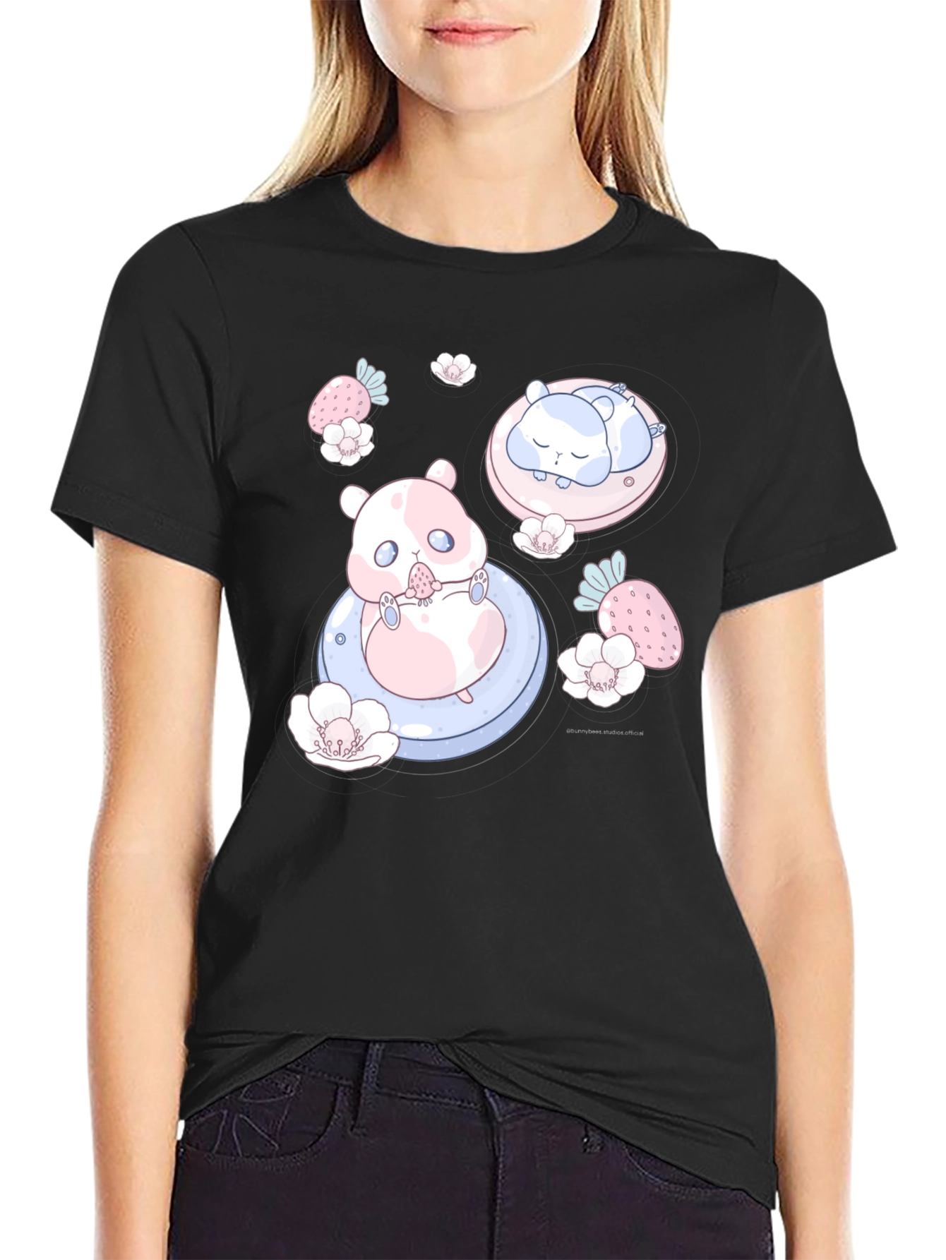 Cute Hamster Graphic Tee - Kawaii Style