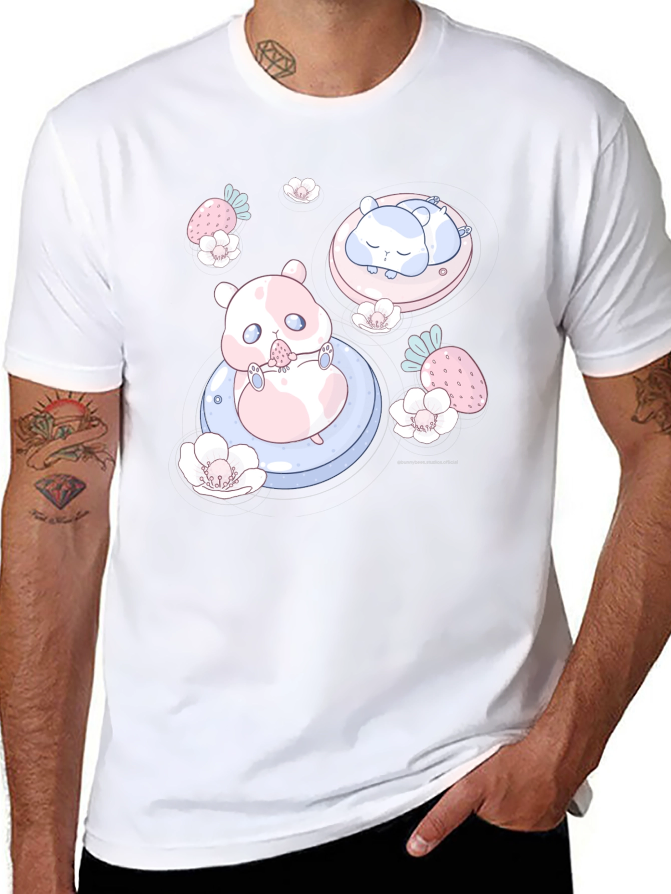 Cute Hamster Graphic Tee - Kawaii Style