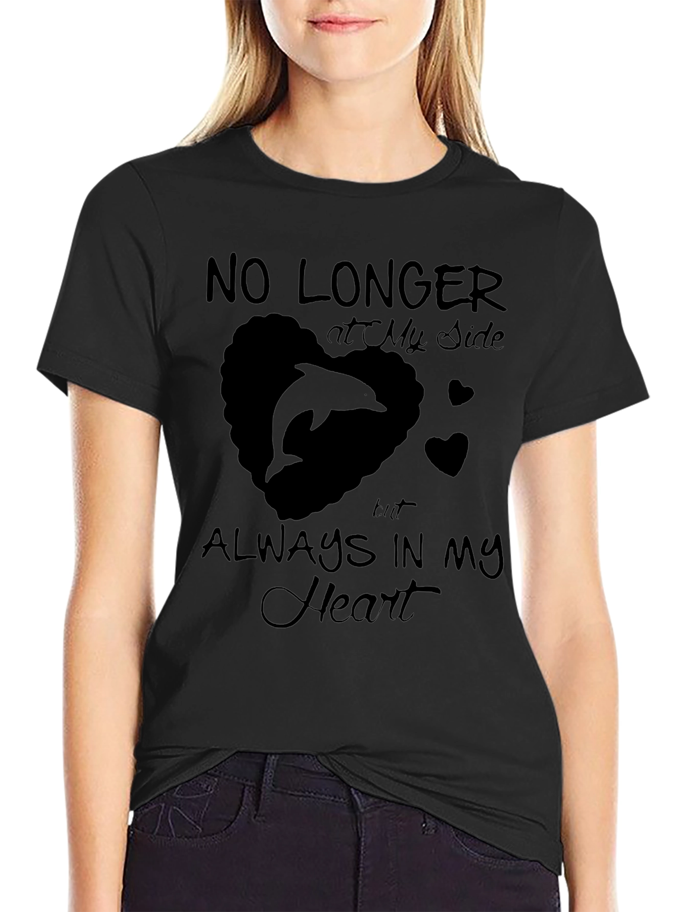 Dolphin Heart Memorial T-Shirt - Always in My Heart