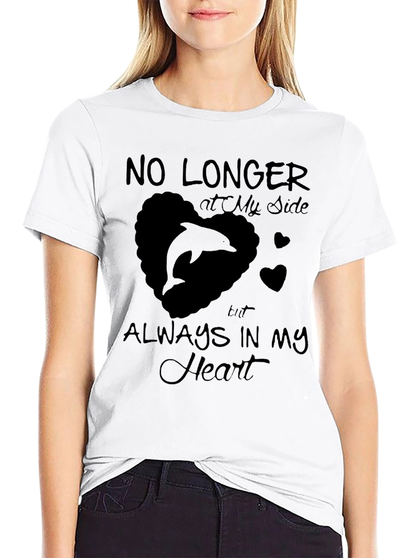 Dolphin Heart Memorial T-Shirt - Always in My Heart
