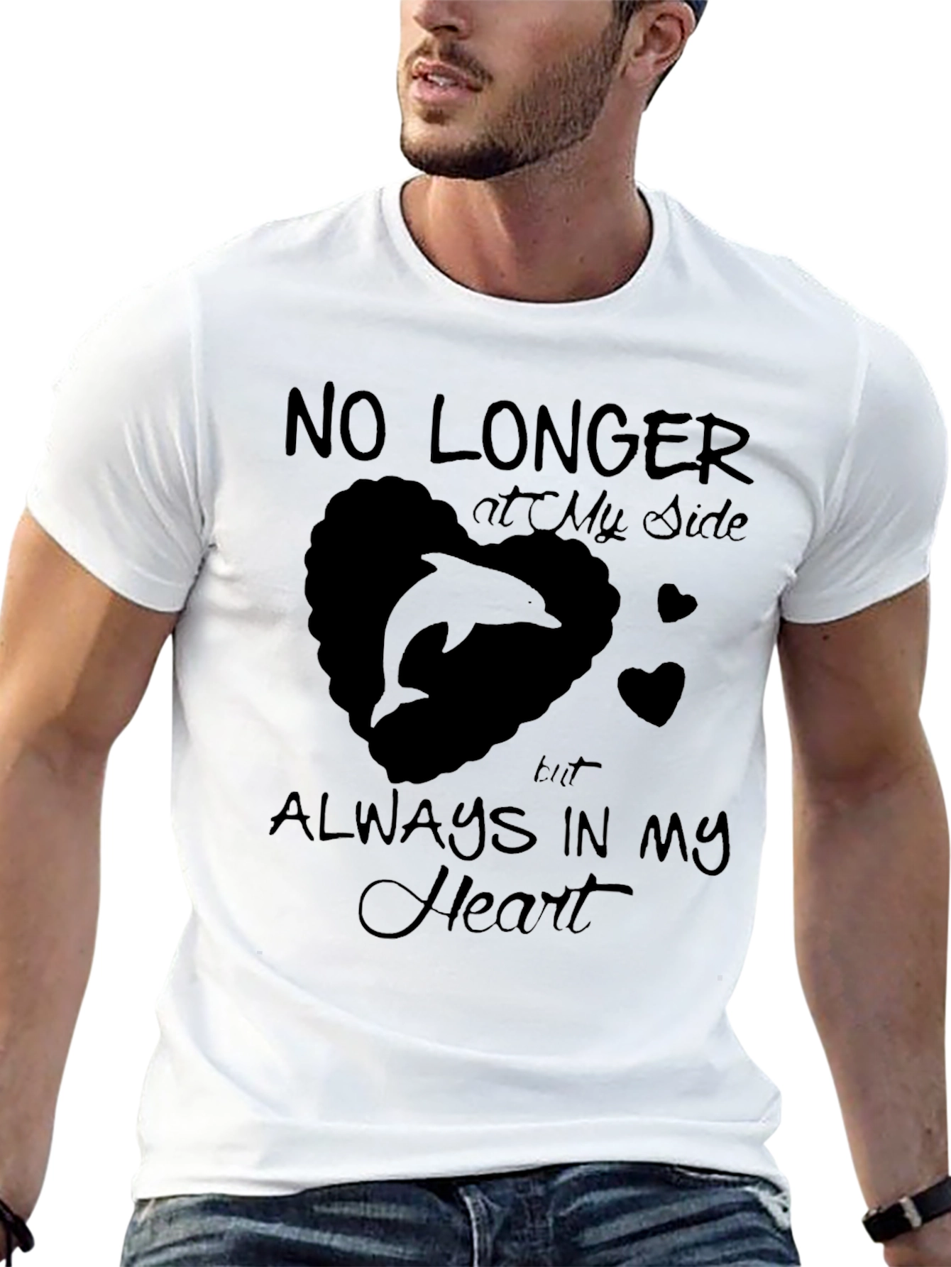 Dolphin Heart Memorial T-Shirt - Always in My Heart