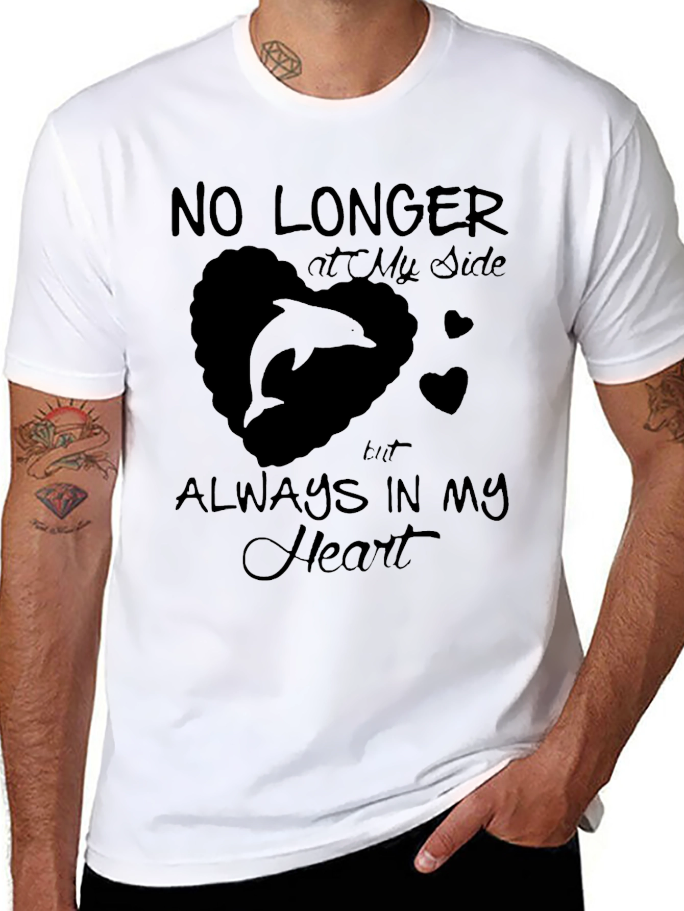Dolphin Heart Memorial T-Shirt - Always in My Heart