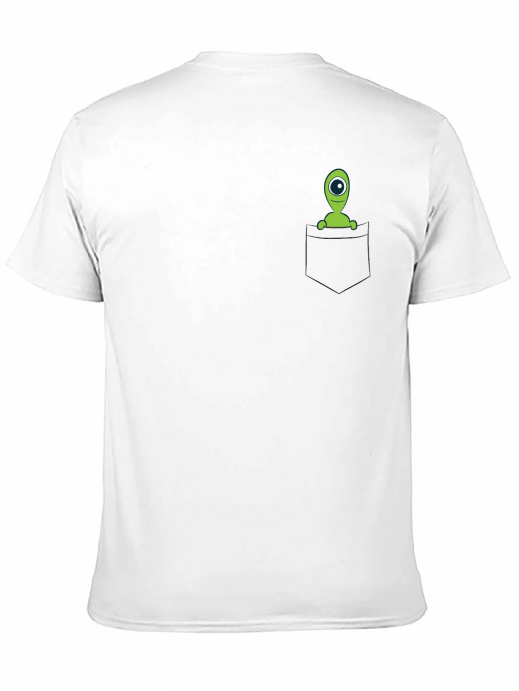 Alien Pocket T-Shirt - Black Cotton Novelty Tee
