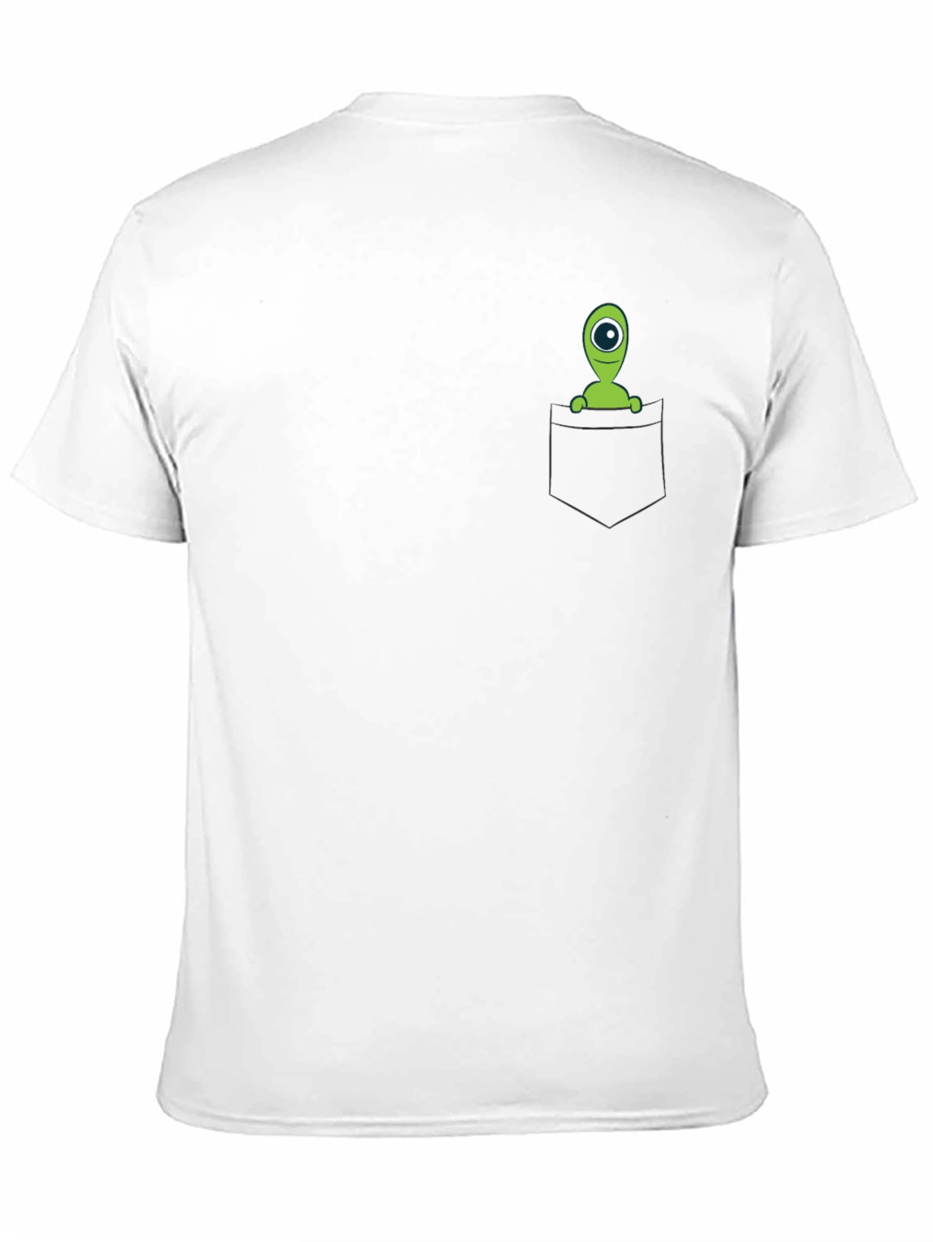 Alien Pocket T-Shirt - Black Cotton Novelty Tee