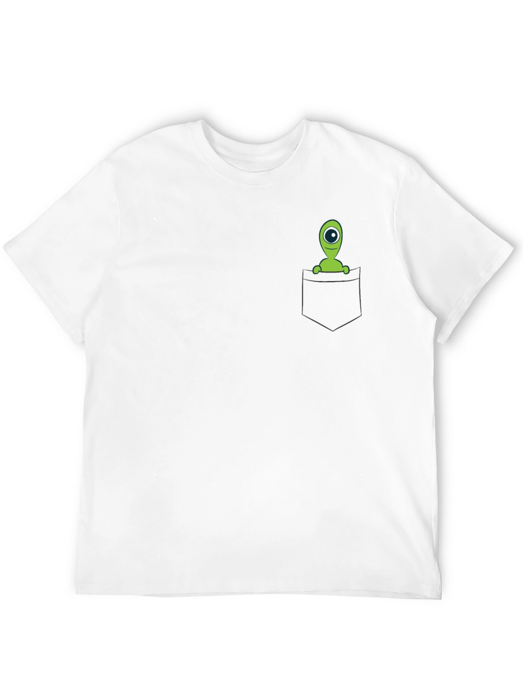 Alien Pocket T-Shirt - Black Cotton Novelty Tee