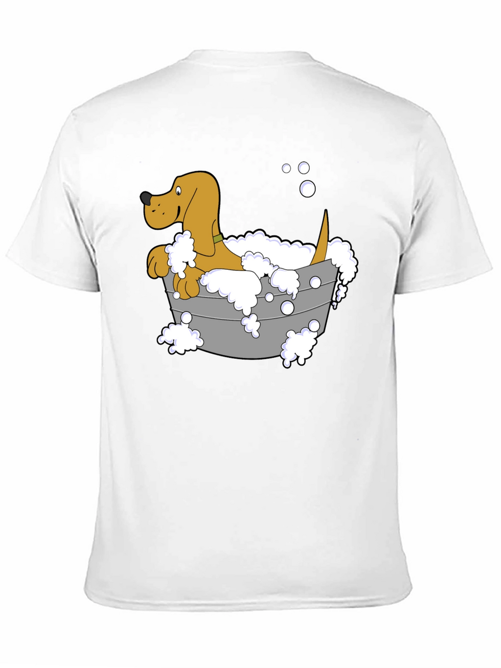 Cartoon Dog in Tub Graphic Tee
