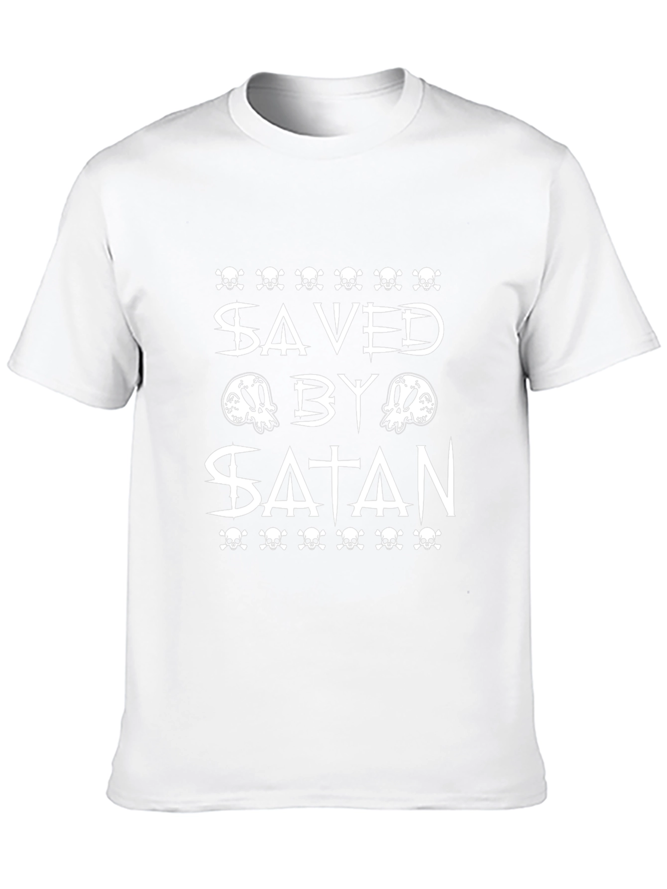 Saved By Satan Graphic T-Shirt - Black Crew Neck Tee