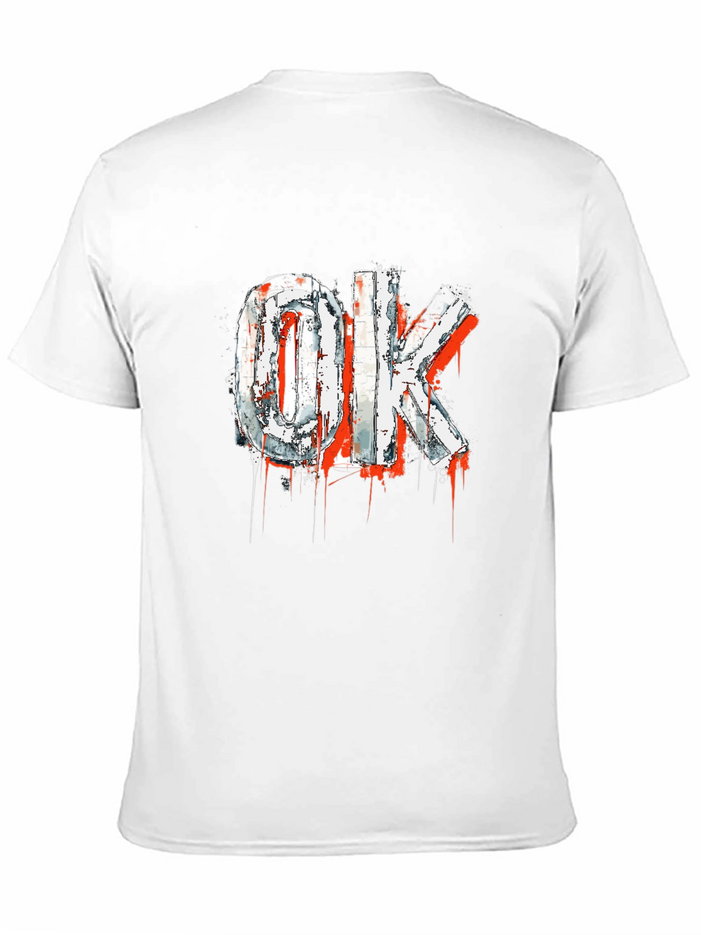 Edgy OK Graphic Print Black T-Shirt