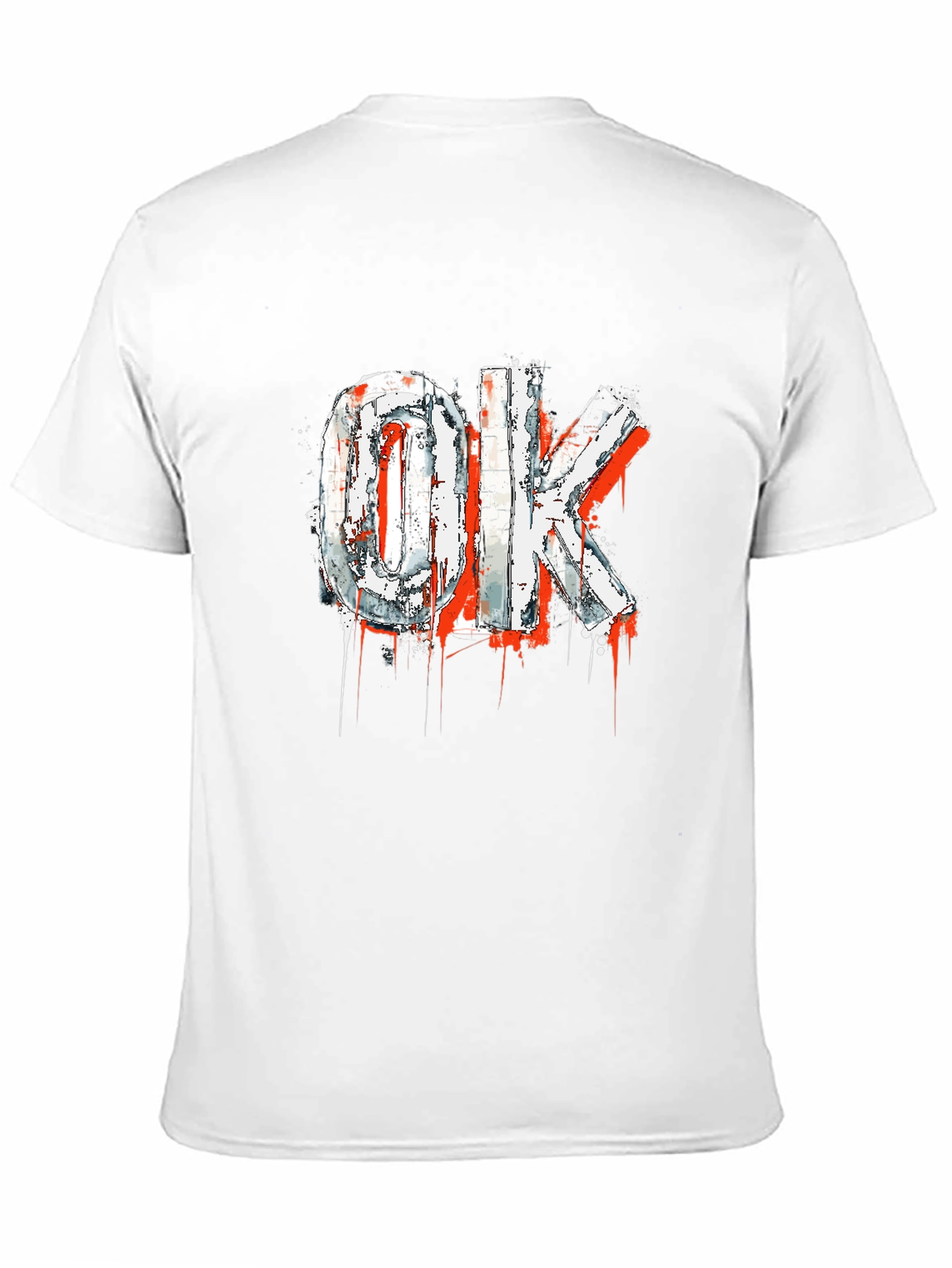 Edgy OK Graphic Print Black T-Shirt