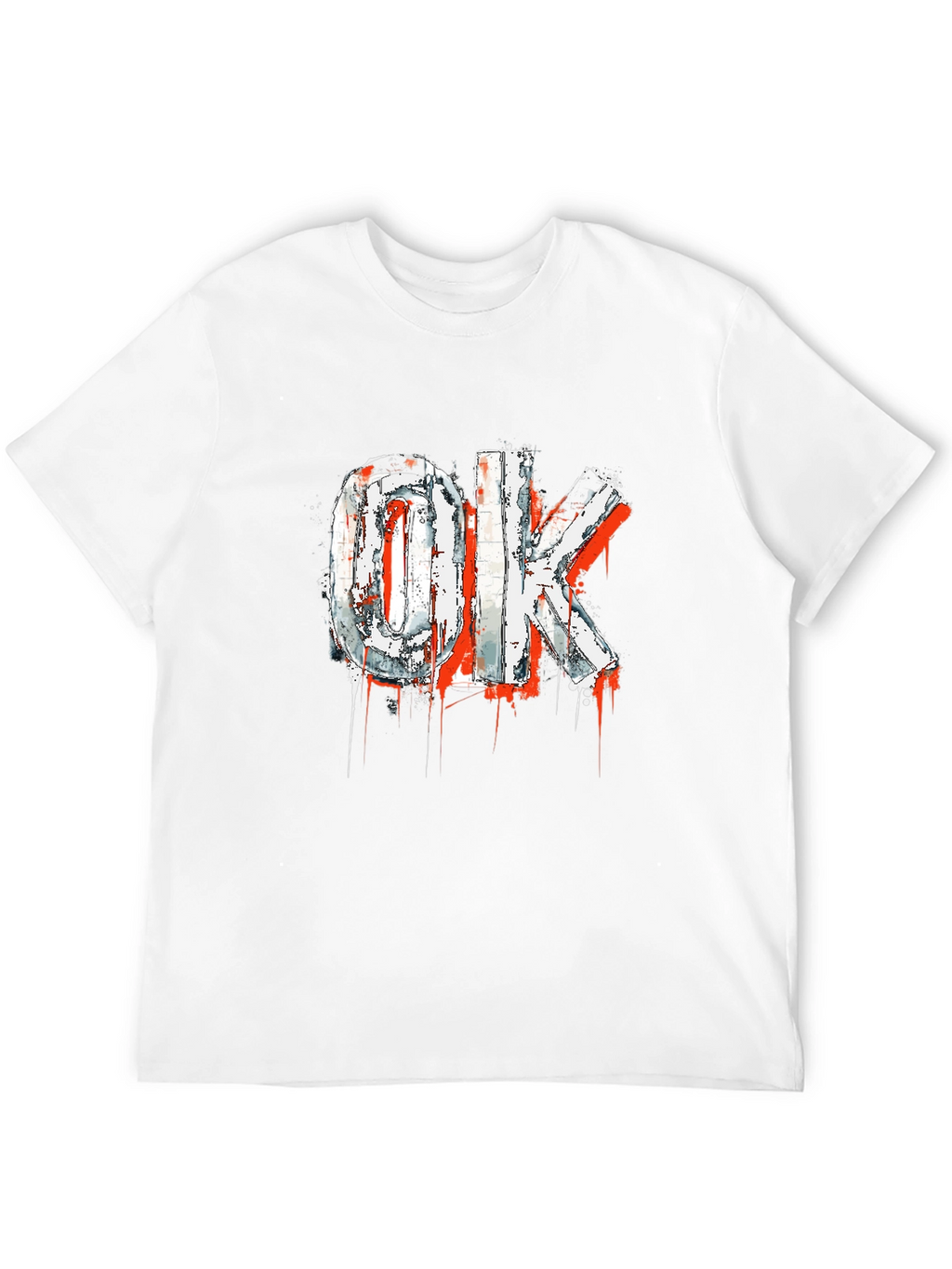 Edgy OK Graphic Print Black T-Shirt