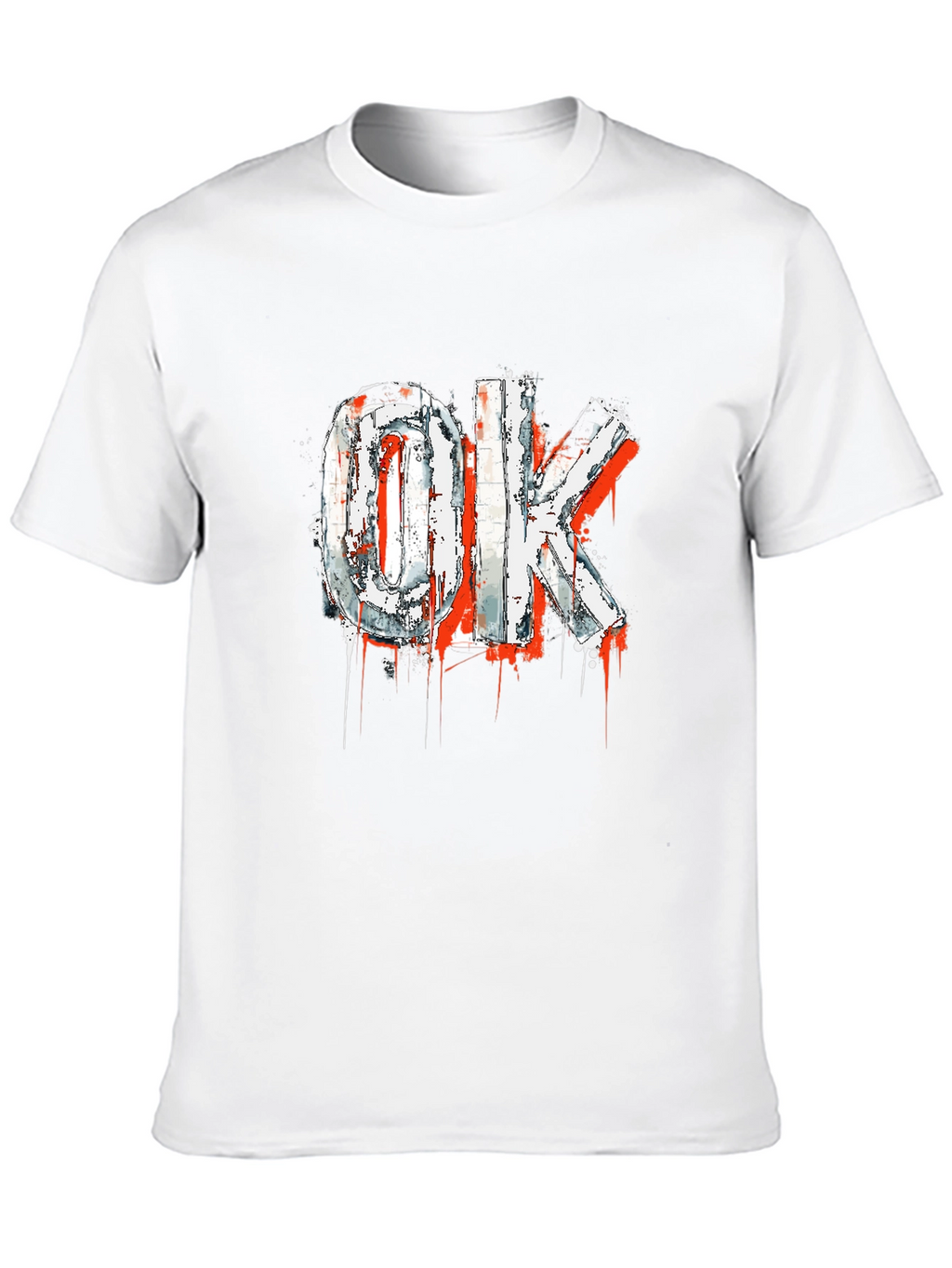 Edgy OK Graphic Print Black T-Shirt