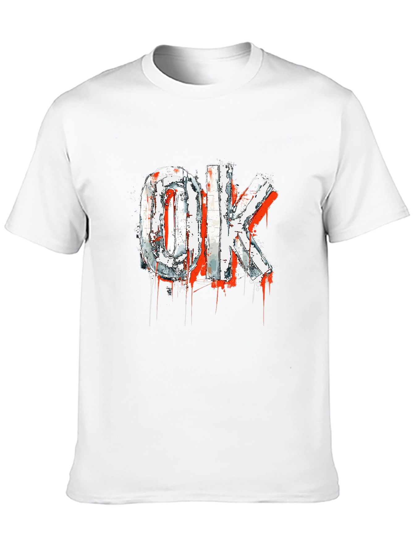 Edgy OK Graphic Print Black T-Shirt