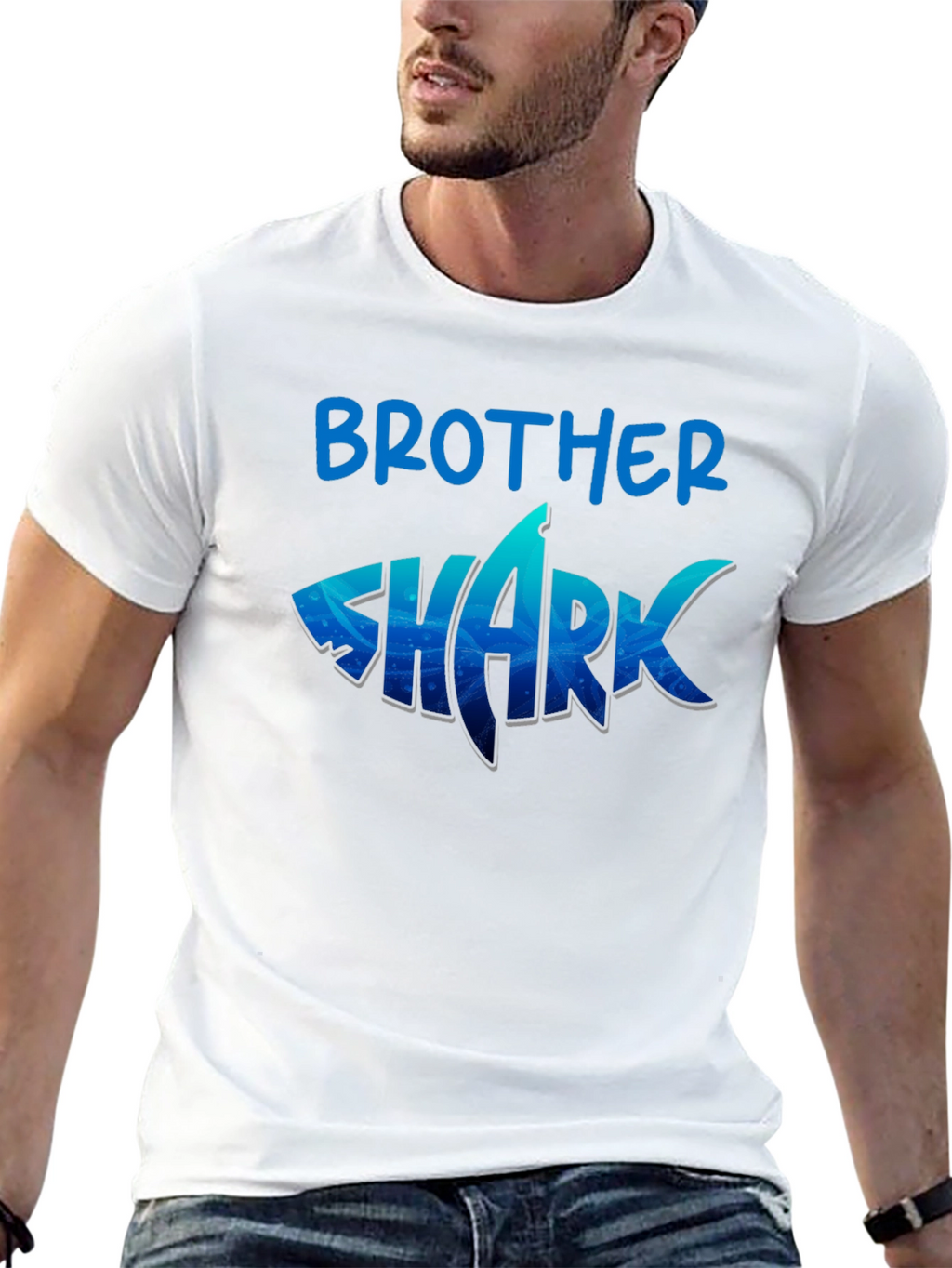 Brother Shark Graphic T-Shirt - Fun Family Tee