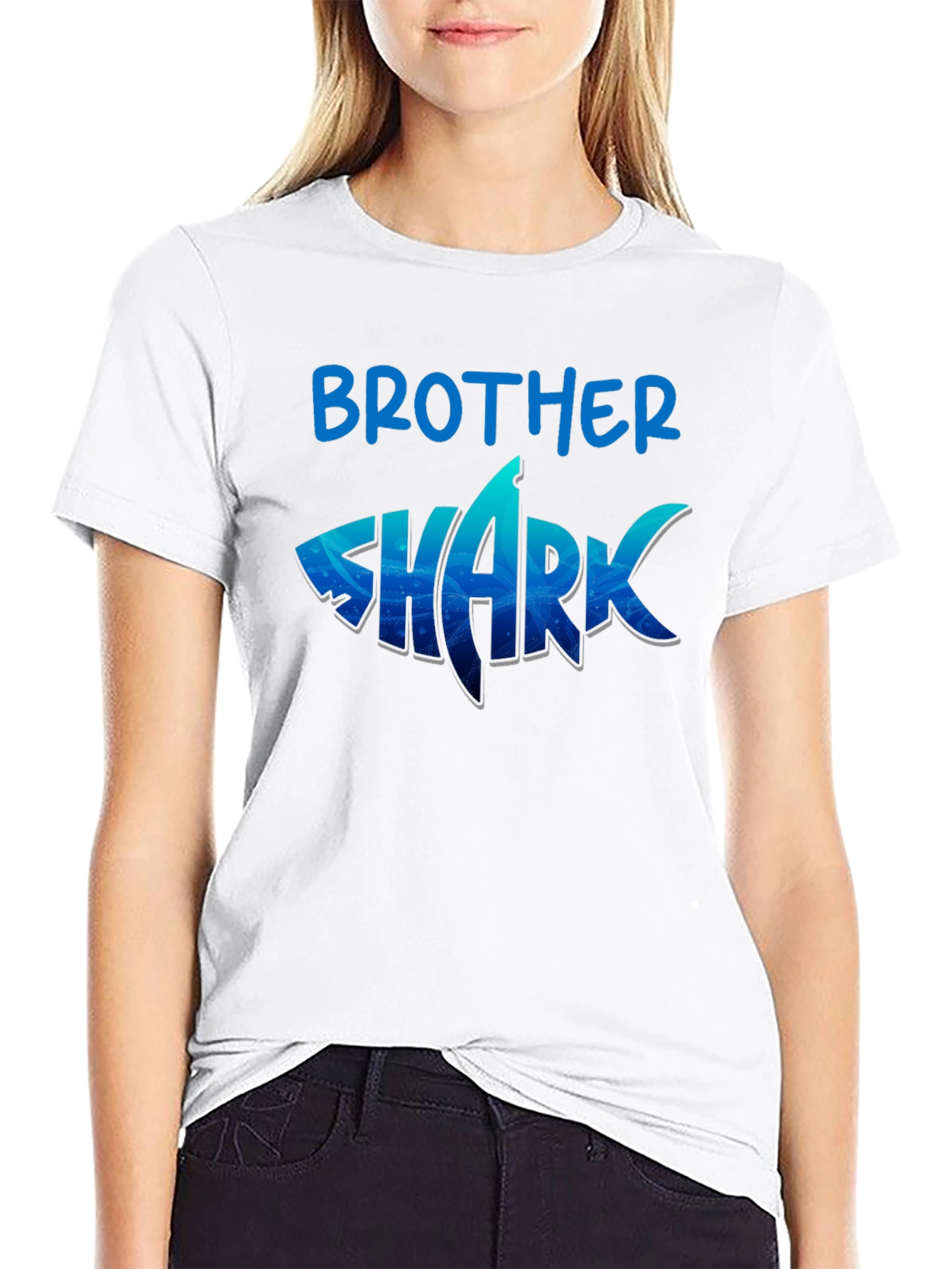 Brother Shark Graphic T-Shirt - Fun Family Tee