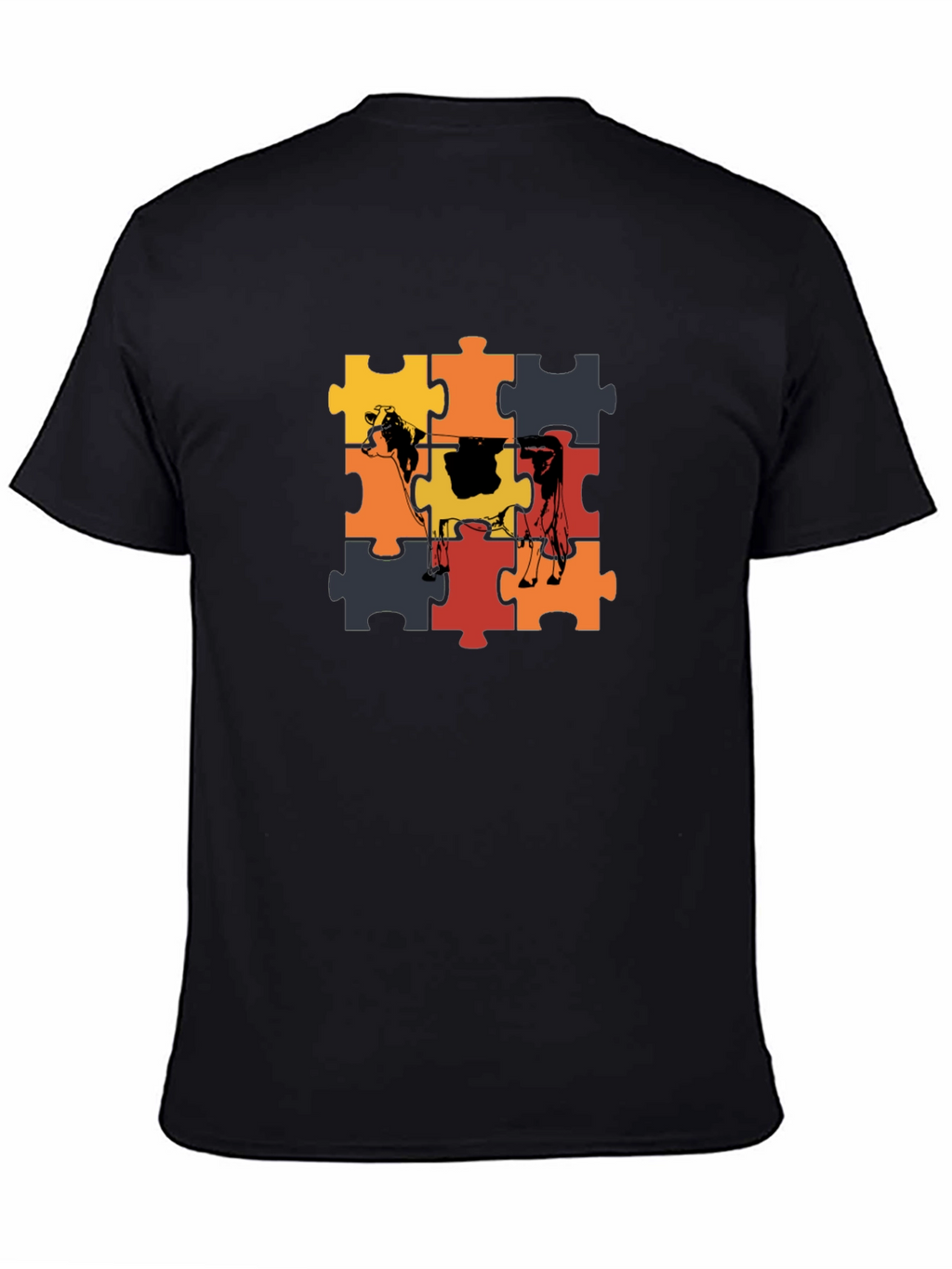 Cow Puzzle Piece Graphic T-Shirt