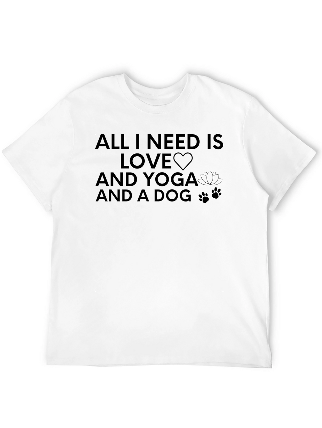 Yoga Love Dog T-Shirt - Black Graphic Tee