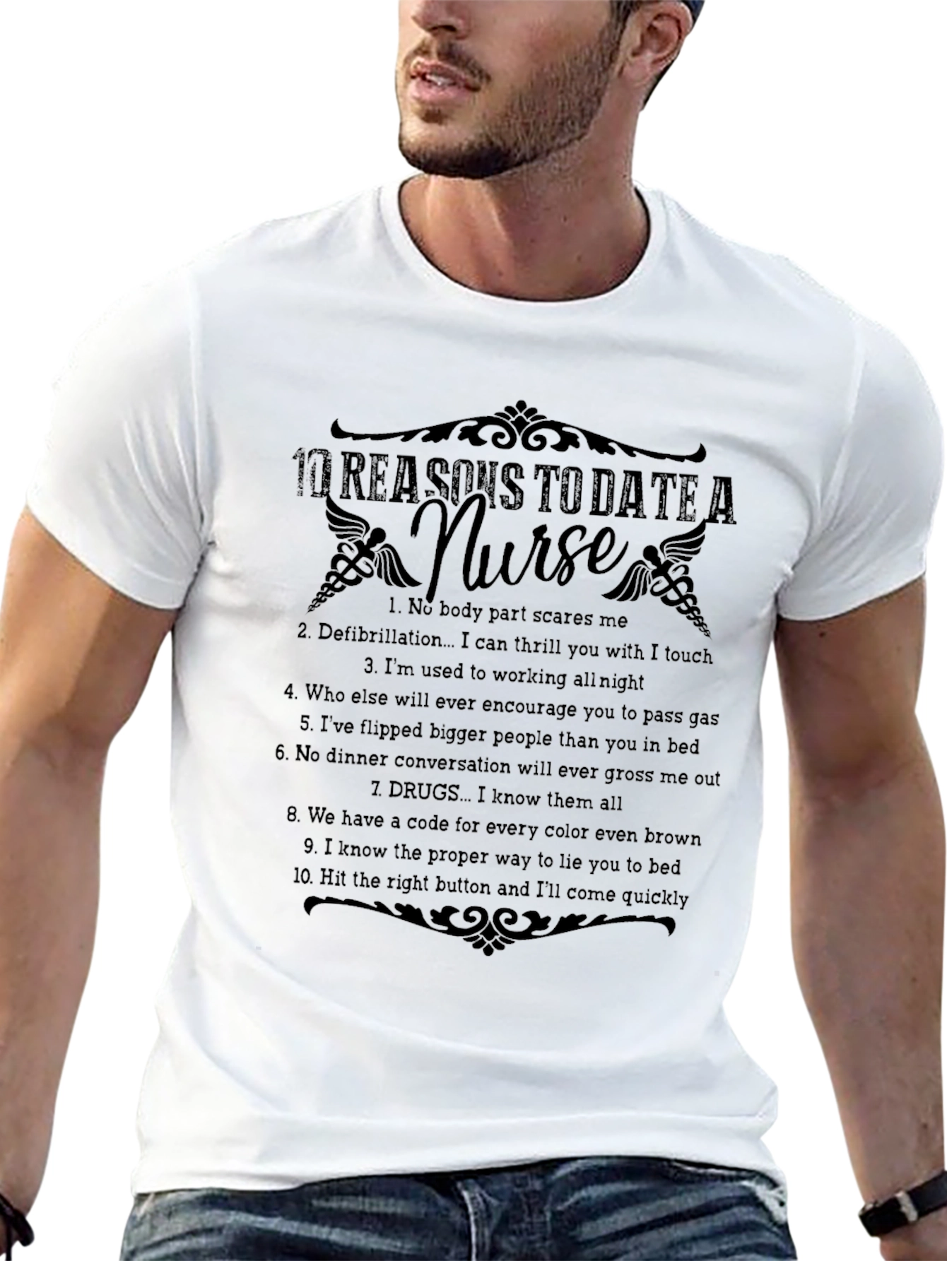 Funny Nurse T-Shirt: 10 Reasons to Date a Nurse