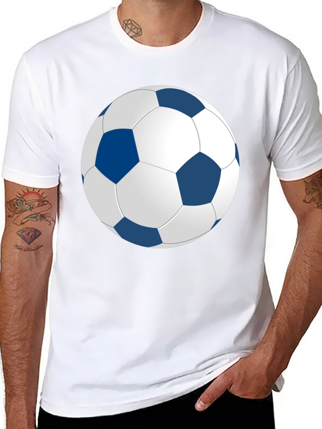 Soccer Ball Graphic Black T-Shirt