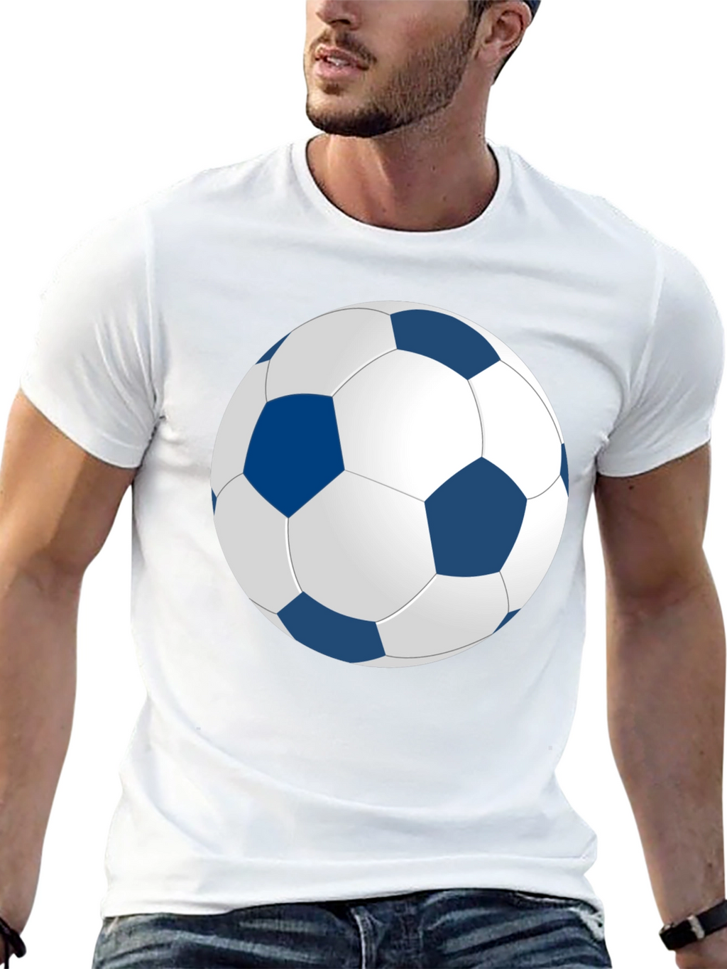 Soccer Ball Graphic Black T-Shirt