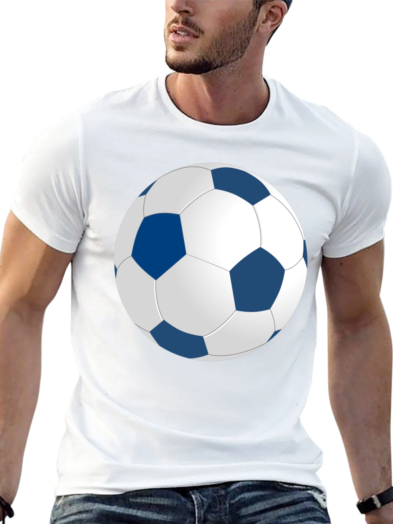 Soccer Ball Graphic Black T-Shirt