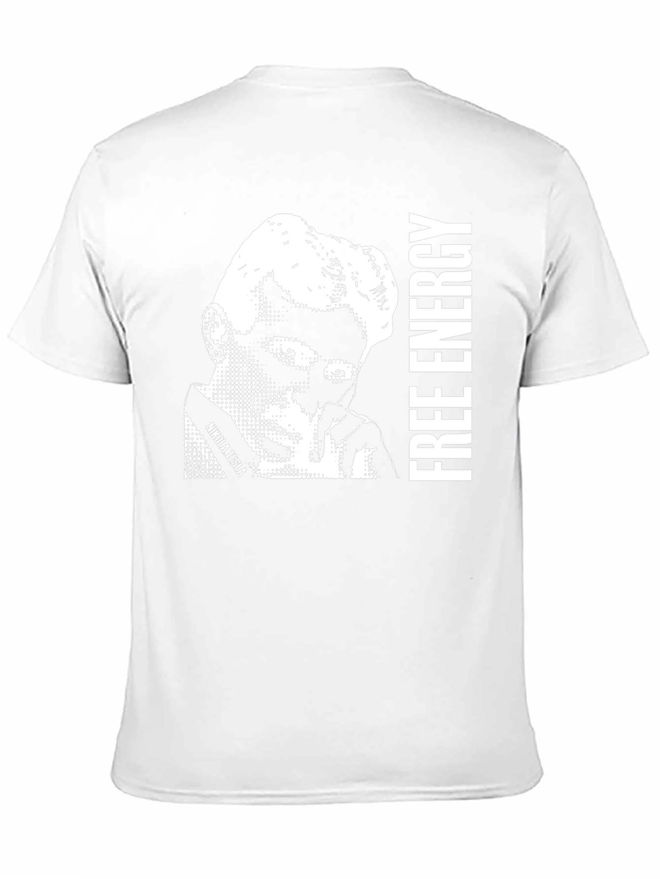 Nikola Tesla Free Energy Black Graphic Tee