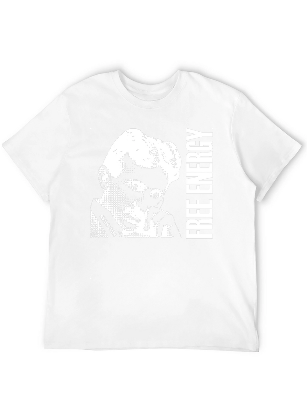 Nikola Tesla Free Energy Black Graphic Tee