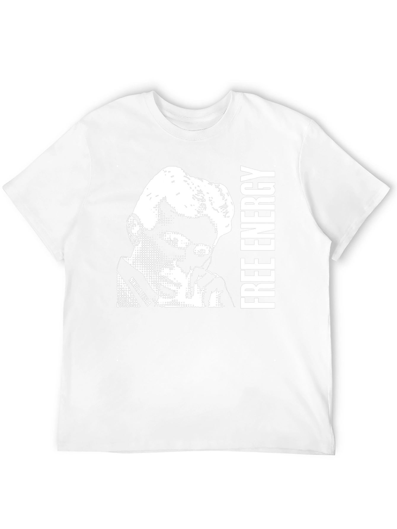 Nikola Tesla Free Energy Black Graphic Tee