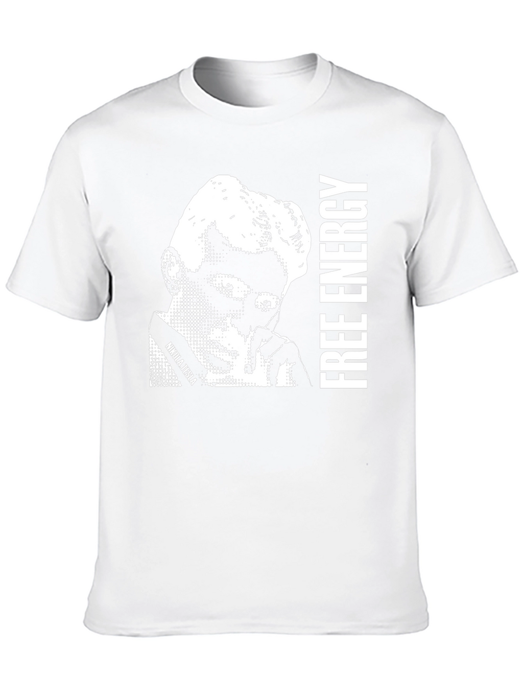 Nikola Tesla Free Energy Black Graphic Tee
