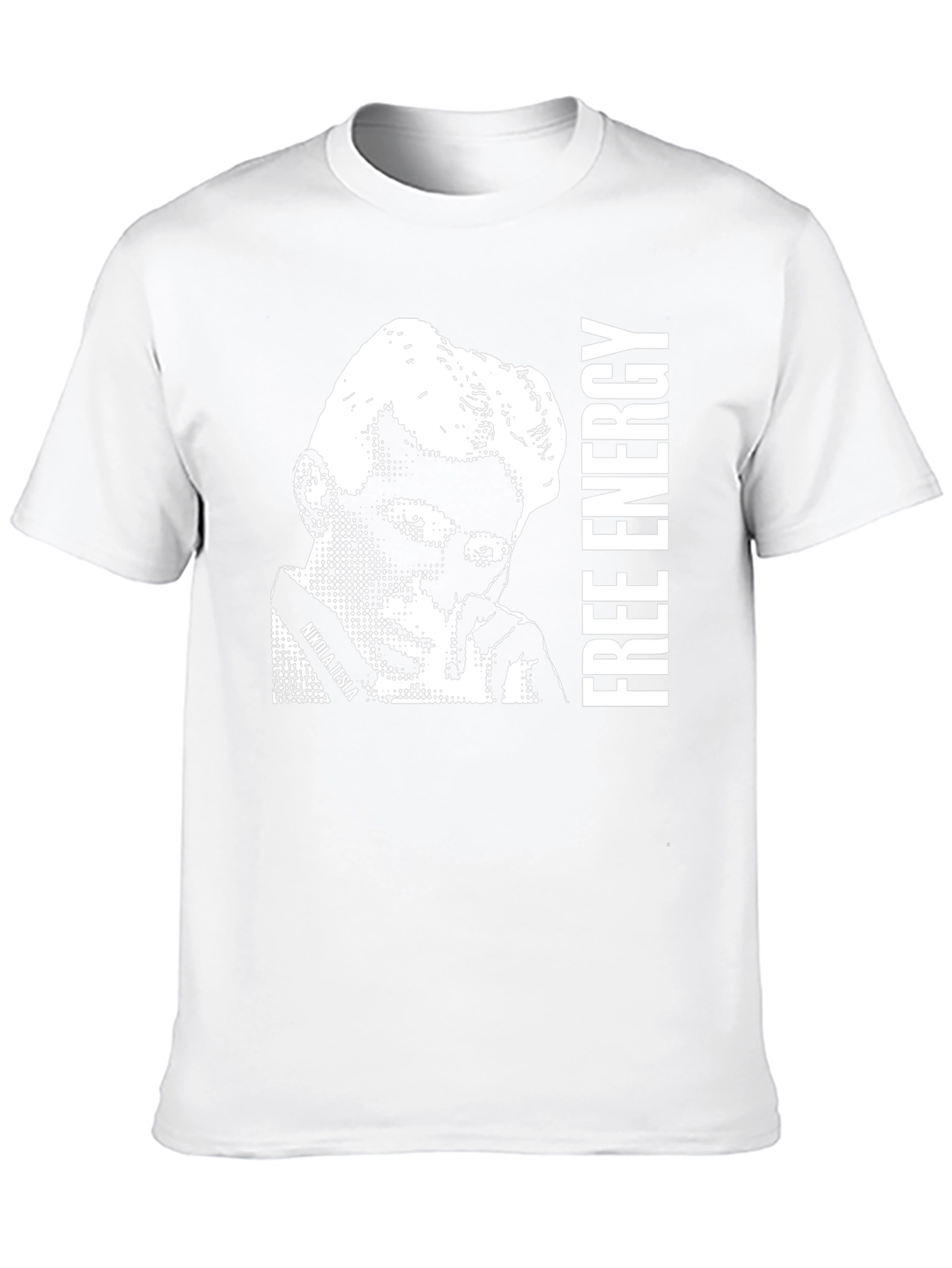 Nikola Tesla Free Energy Black Graphic Tee