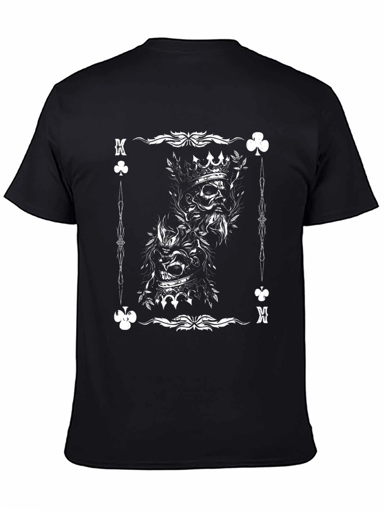 King of Clubs Skull Graphic T-Shirt - Black Cotton Tee