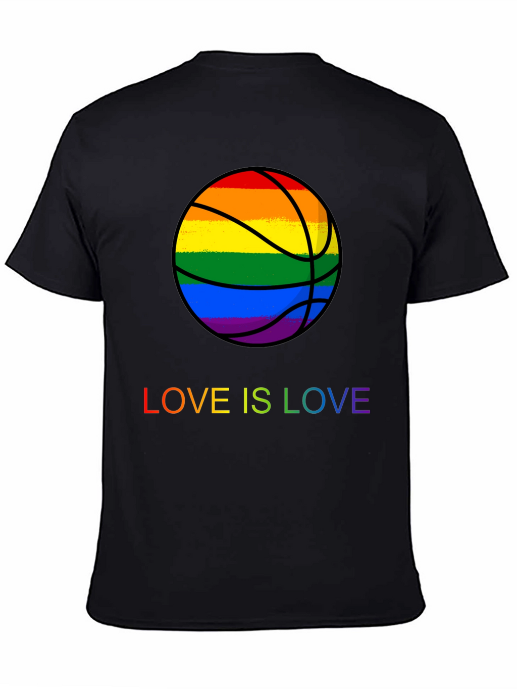 Rainbow Basketball Love is Love T-Shirt