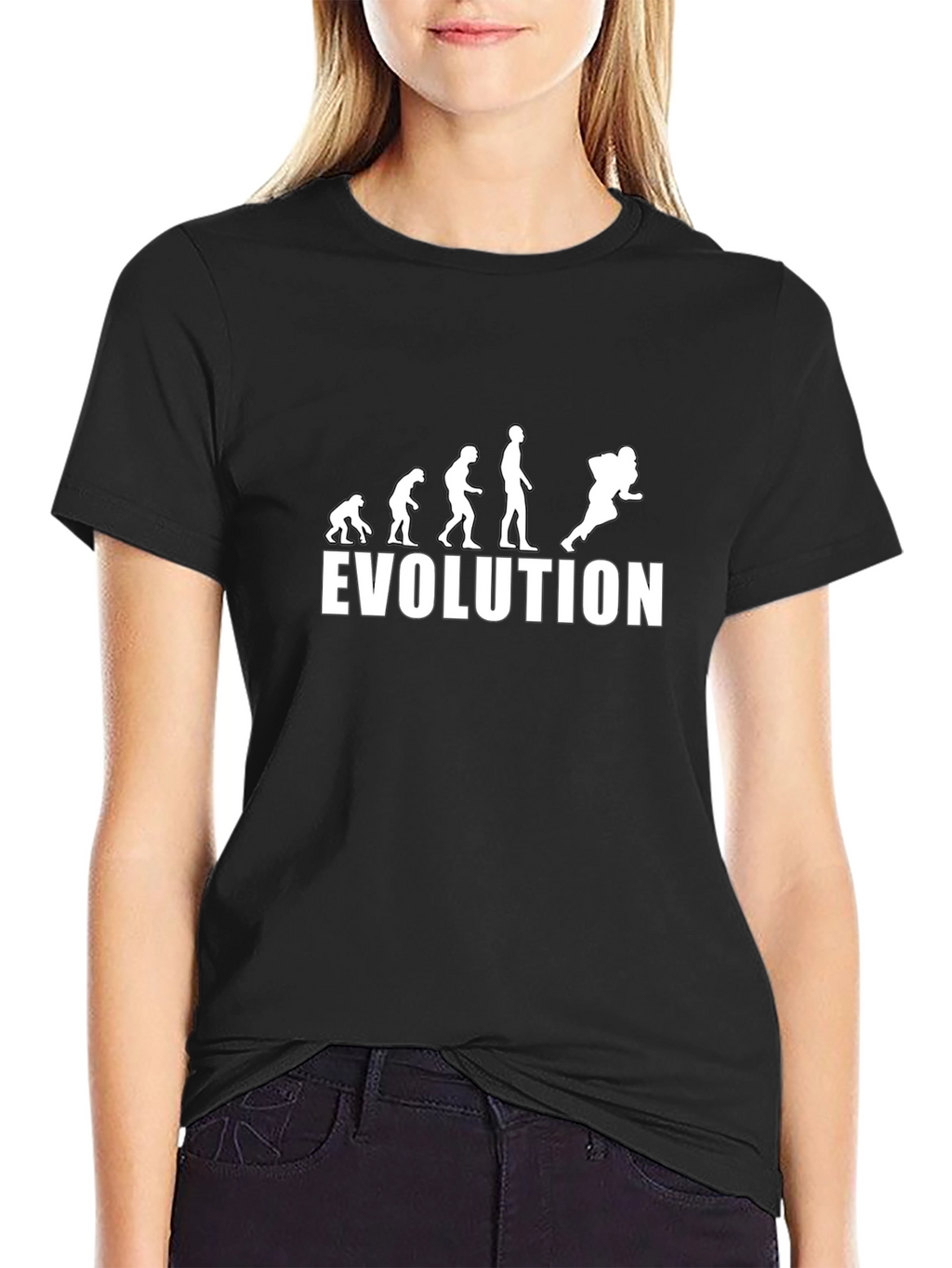 Evolution of Football T-Shirt - Black Cotton Tee