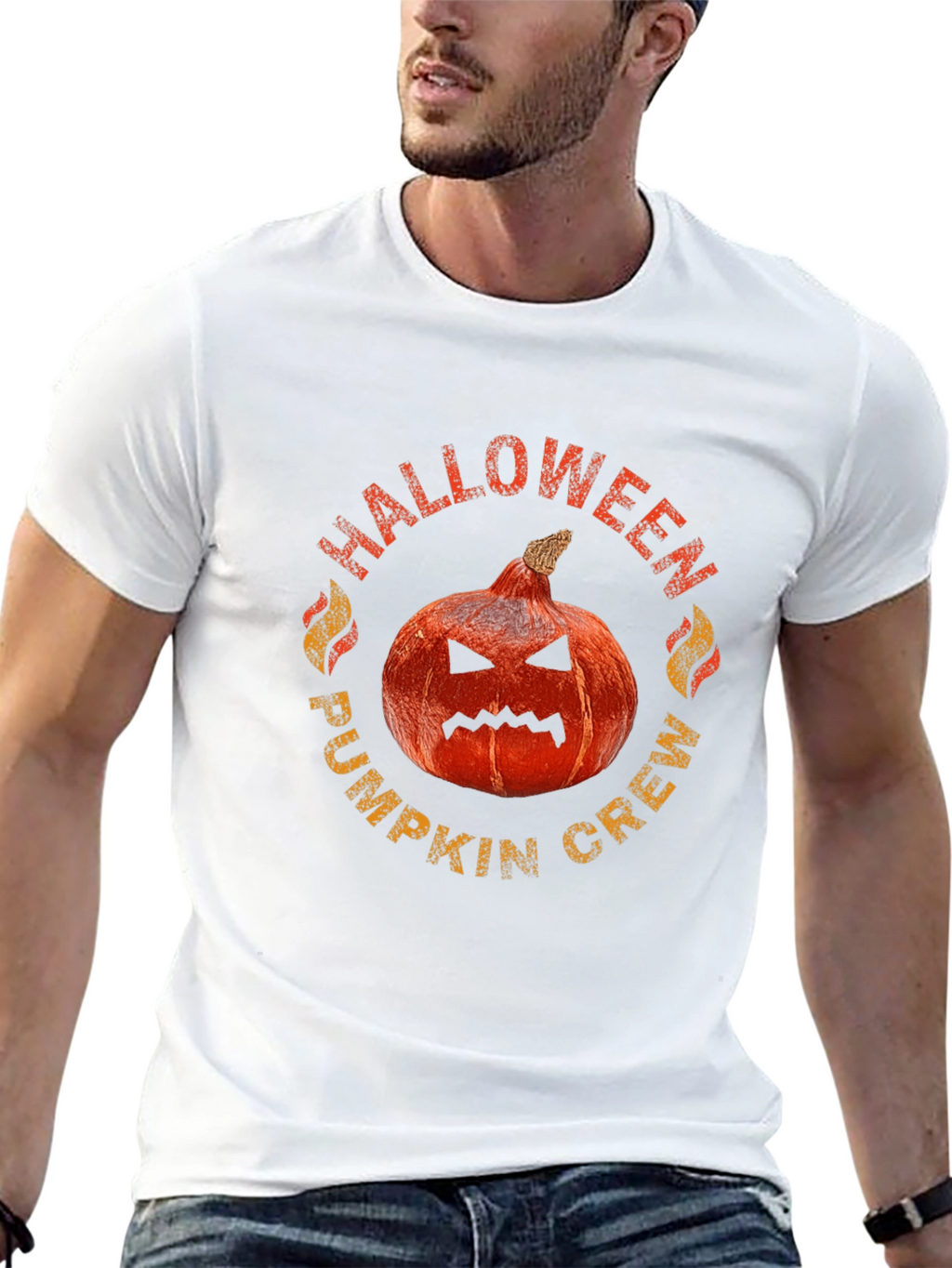 Halloween Pumpkin Crew T-Shirt