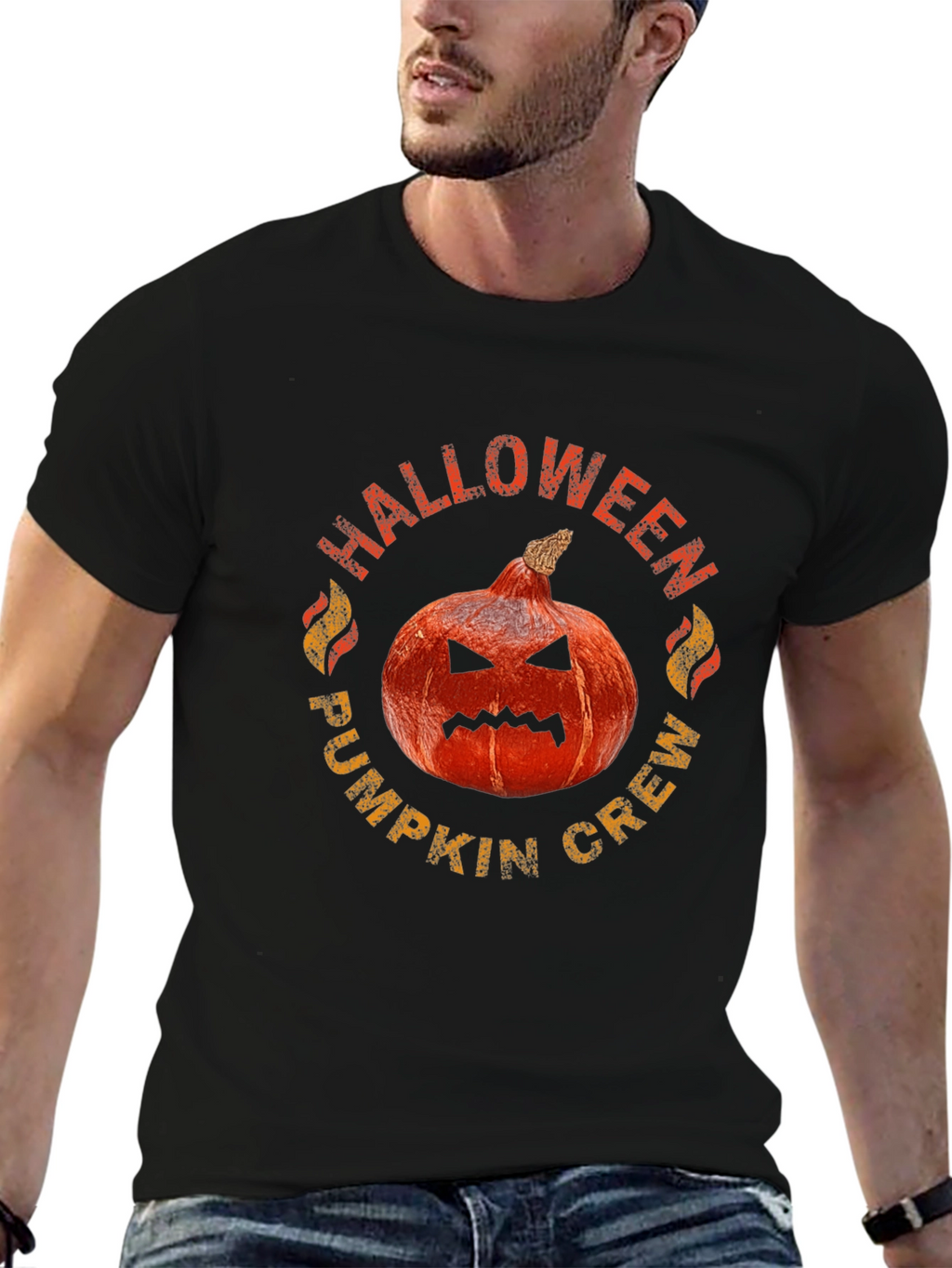 Halloween Pumpkin Crew T-Shirt