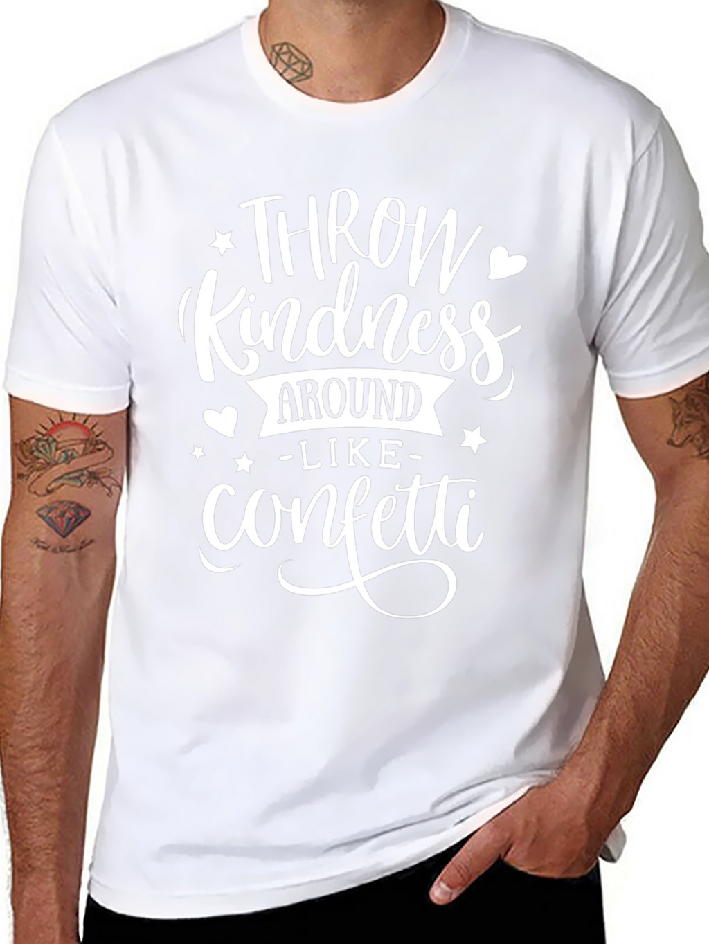 Throw Kindness Like Confetti Black Graphic Tee