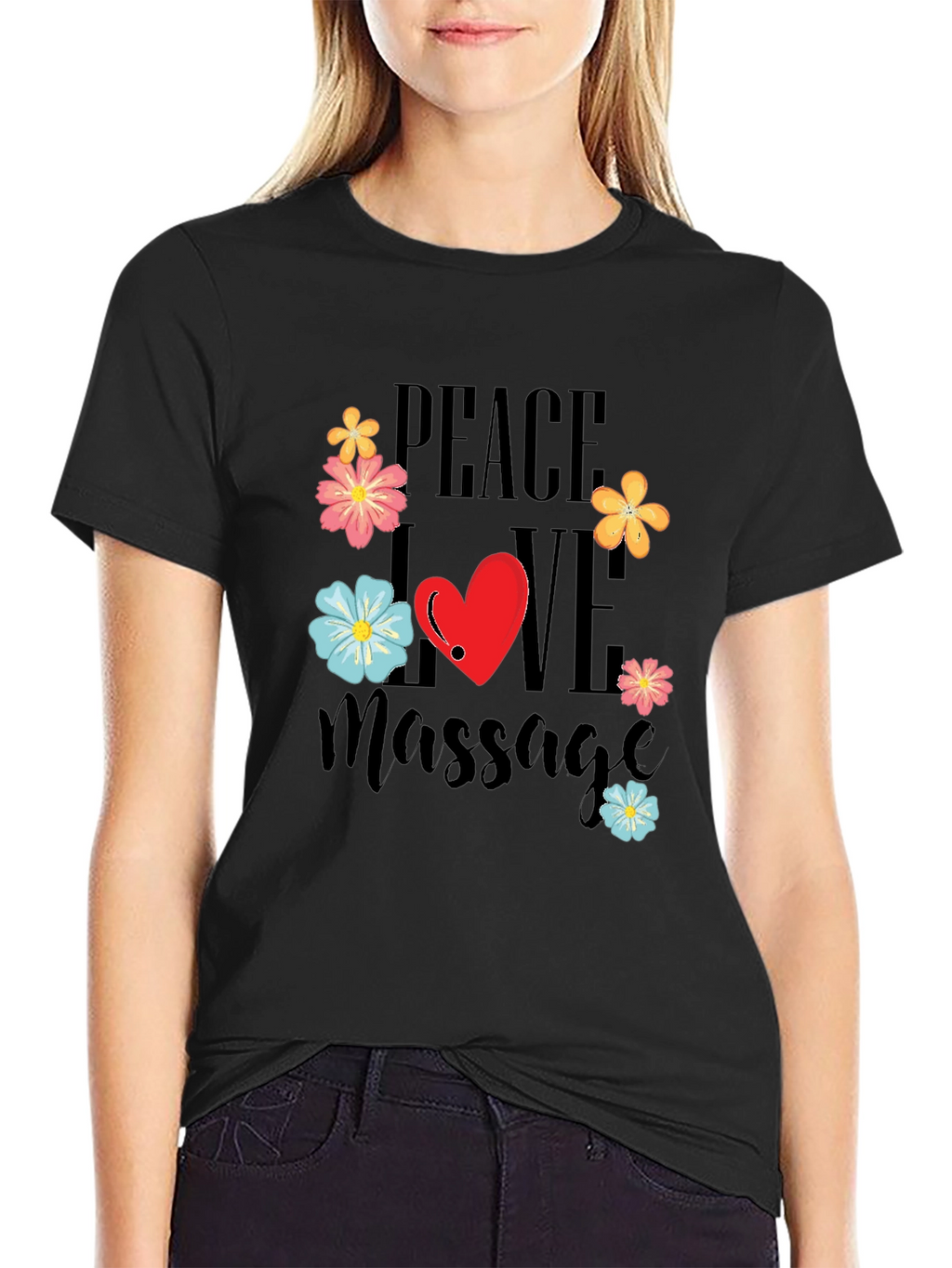 Peace Love Massage T-Shirt - Relax & Rejuvenate
