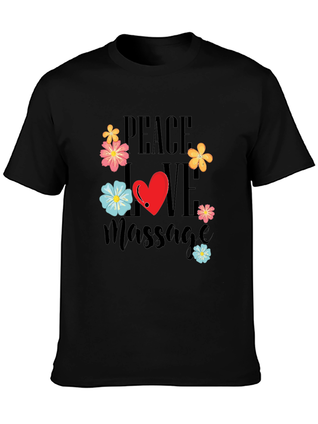 Peace Love Massage T-Shirt - Relax & Rejuvenate