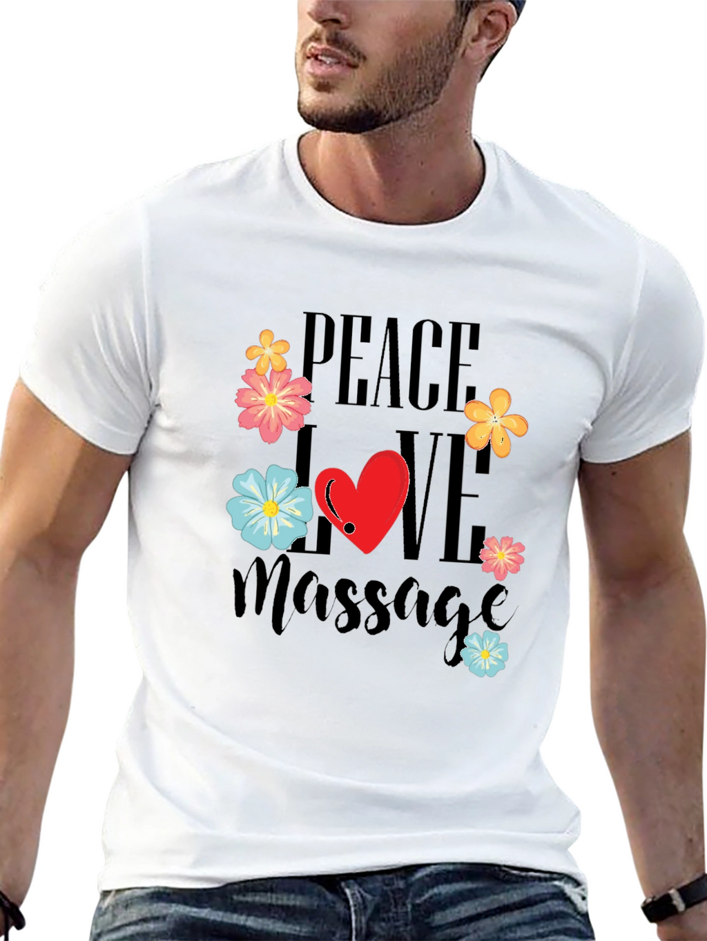 Peace Love Massage T-Shirt - Relax & Rejuvenate